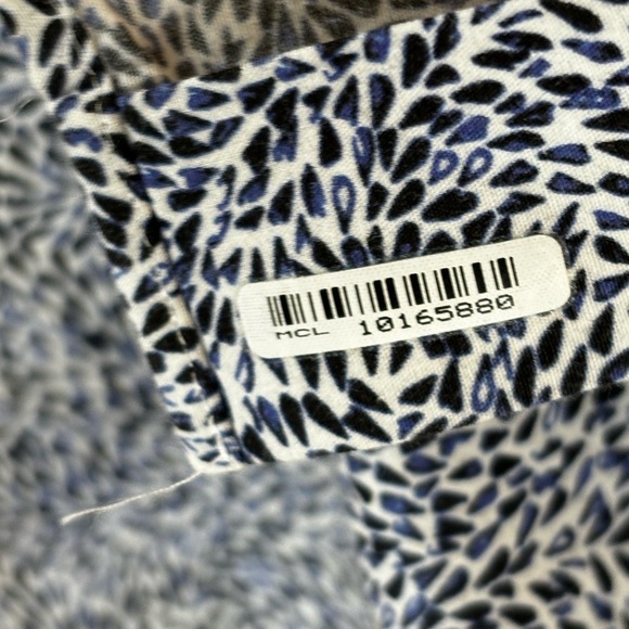 Ted Baker XL EU5 Blue White Printed Button Down Long Sleeve Dress Shirt - Picture 5 of 9